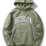 Brooklyn Letter Print Hoodie