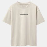 Slogan Back Print Drop Shoulder Oversize T-Shirt
