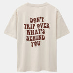 Slogan Back Print Oversize T-Shirt & Corduroy Shorts