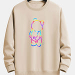 Gradient Bear Print Relax Fit Sweatshirt