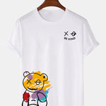 Regular Fit Graffiti Bear Print T-Shirt