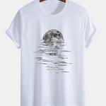 Regular Fit Moon Print Cotton T-Shirt