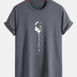 Regular Fit Earphone Print Cotton T-Shirt