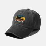 Black Cat Pattern Casual Decoration Washed Cotton Baseball Cap