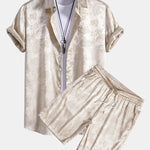 Paisley Print Satin Shirt & Shorts