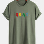 Regular Fit Goat Print Cotton T-Shirt