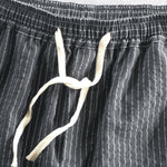 Cotton Drawstring Striped Shorts
