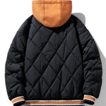 2 in 1 Quilted Hooded Baseball Jacket