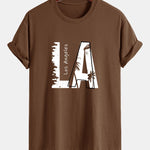 Regular Fit Los Angeles Print Cotton T-Shirt