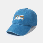 Mountains Pattern Classic Retro Washed Distressed Cotton Baseball Cap
