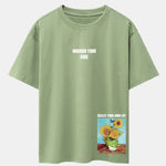 Sunflower Slogan Print Drop Shoulder Oversize T-Shirt