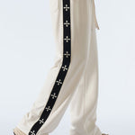 Relax Fit Cross Side Stripe Straight Leg Pants