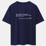 Slogan Back Print Drop Shoulder Oversize T-Shirt