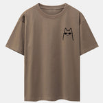 Cat With Sunglasses Print Drop Shoulder Oversize T-Shirt