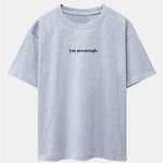 Slogan Back Print Drop Shoulder Oversize T-Shirt