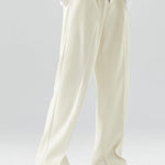 Slit Hem Pleated Trousers