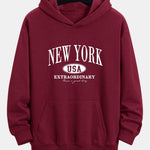 New York Print Relax Fit Hoodie & Straight Leg Corduroy Pants