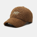 Heart Embroidery Teddy Plush Baseball Cap