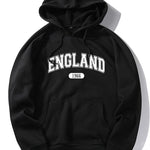 England Letter Print Hoodie