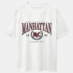 Manhattan Varsity Print Heavy Weight Oversize T-Shirt