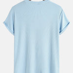 Muscle Fit Arc Hem Textured T-Shirt