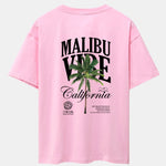 California Palm Tree Back Print Drop Shoulder Oversize T-Shirt