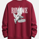 Romantic Doves Back Print Relax Fit Sweatshirt