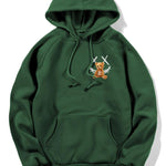 Smiley Bear Back Print Hoodie
