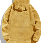 Relax Fit Teddy Fleece Hoodie With Ears