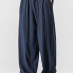 Linen And Cotton Blend Relax Fit Wide Leg Pants