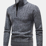Textured Quarter Zip Sweater