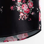 Two Tone Rose Print Button Up Shirt & Swim Shorts