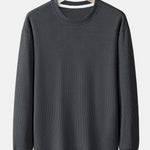 Long Sleeve Relax Fit Knit Ribbed T-Shirt