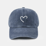 Line Love Pattern Casual Washed Cotton Baseball Cap