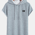 Waffle Hooded Arc Hem T-Shirt