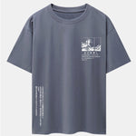 Waves Ukiyo-e Slogan Print Drop Shoulder Oversize T-Shirt