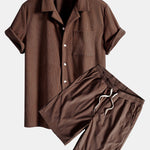 Short Sleeve Corduroy Cuban Shirt & Shorts