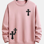 Cross Print Relax Fit Sweatshirt