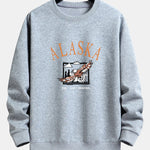 Alaska Bald Eagle Print Relax Fit Sweatshirt