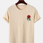 Dissolving Rose Slogan Print T-Shirt
