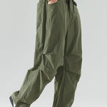 Elastic Waist Parachute Pants