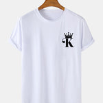 King Crown Print Arc Hem T-Shirt