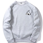 Lazy Panda Print Raglan Sleeve Sweatshirt