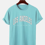 Los Angeles Print T-Shirt & Mid Length Shorts
