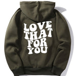 Letter Back Print Hoodie