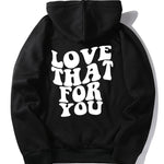 Letter Back Print Hoodie