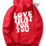 Letter Back Print Hoodie