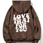 Letter Back Print Hoodie