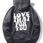 Letter Back Print Hoodie