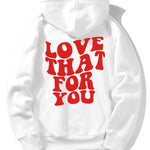 Letter Back Print Hoodie